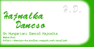 hajnalka dancso business card