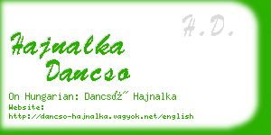 hajnalka dancso business card